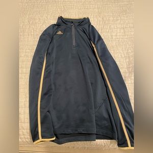 Adidas Navy/Gold Climalite Zipper Pullover